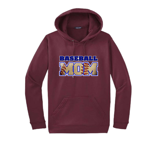 Baseball Mom | Unisex Hoodie Athletic Baseball Sweatshirt | 50% Cotton/50% Polyester