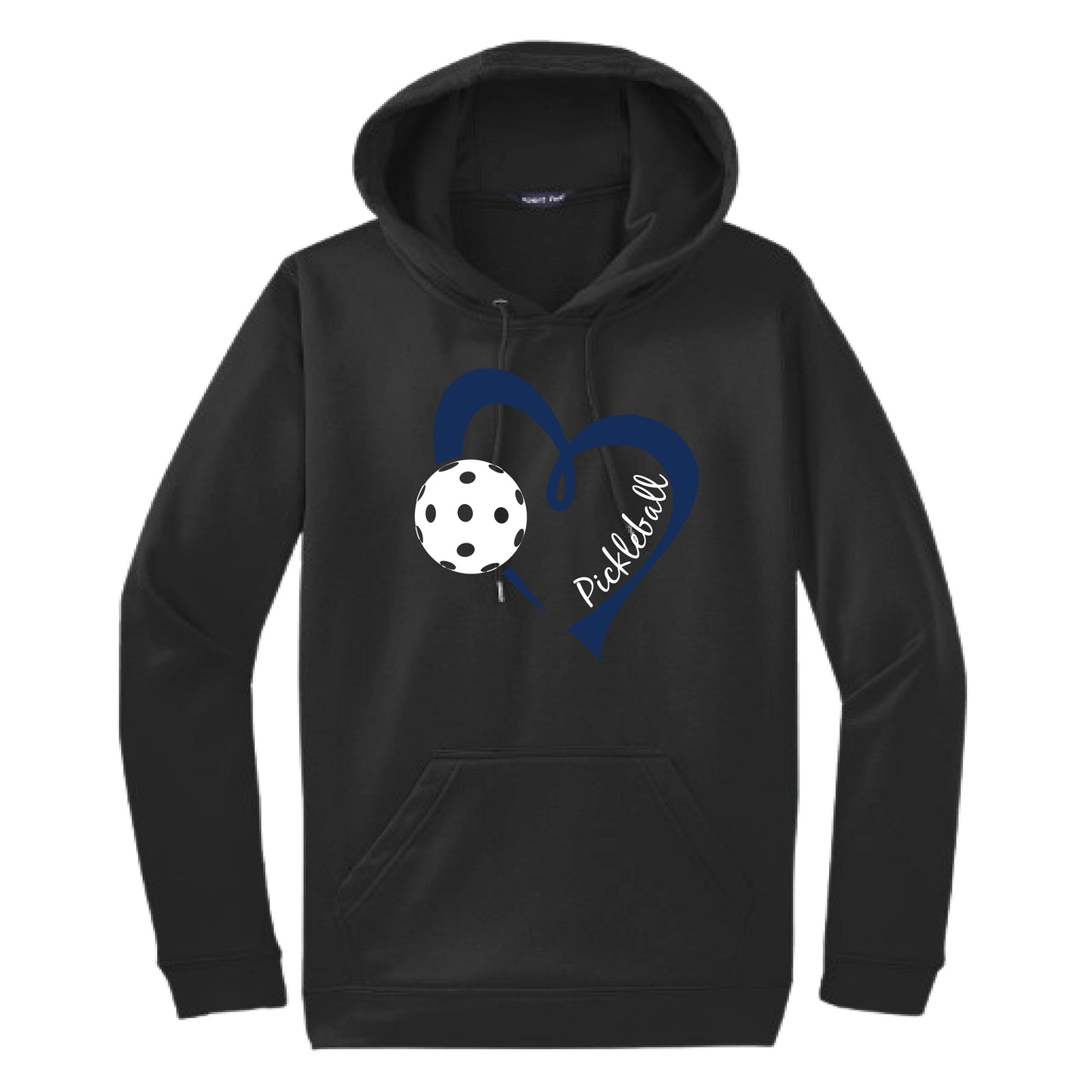 Pickleball Love (Navy) | Unisex Hoodie Athletic Pickleball Sweatshirt | 50% Cotton/50% Polyester