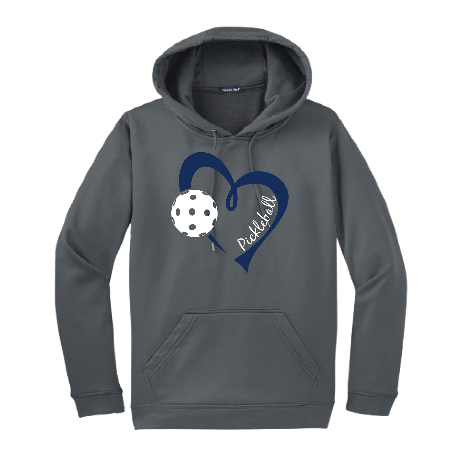 Pickleball Love (Navy) | Unisex Hoodie Athletic Pickleball Sweatshirt | 50% Cotton/50% Polyester