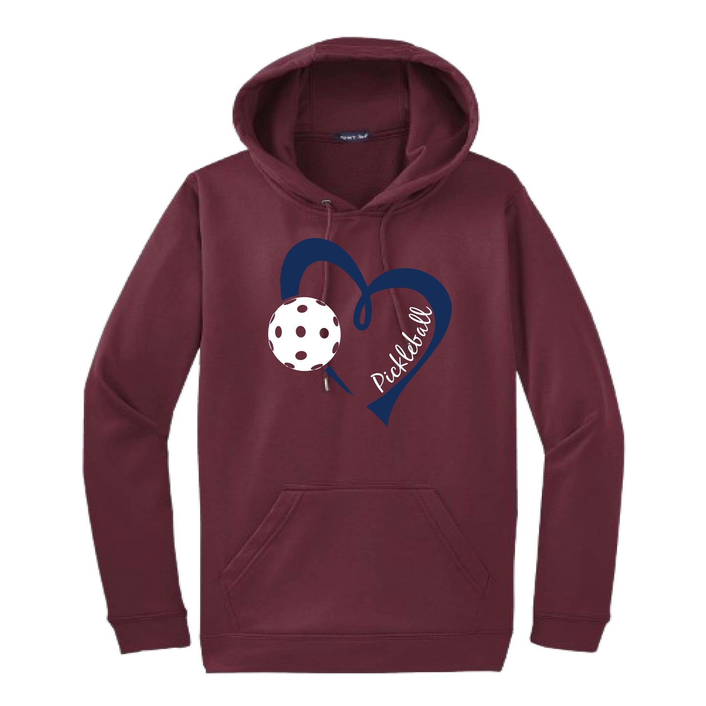 Pickleball Love (Navy) | Unisex Hoodie Athletic Pickleball Sweatshirt | 50% Cotton/50% Polyester