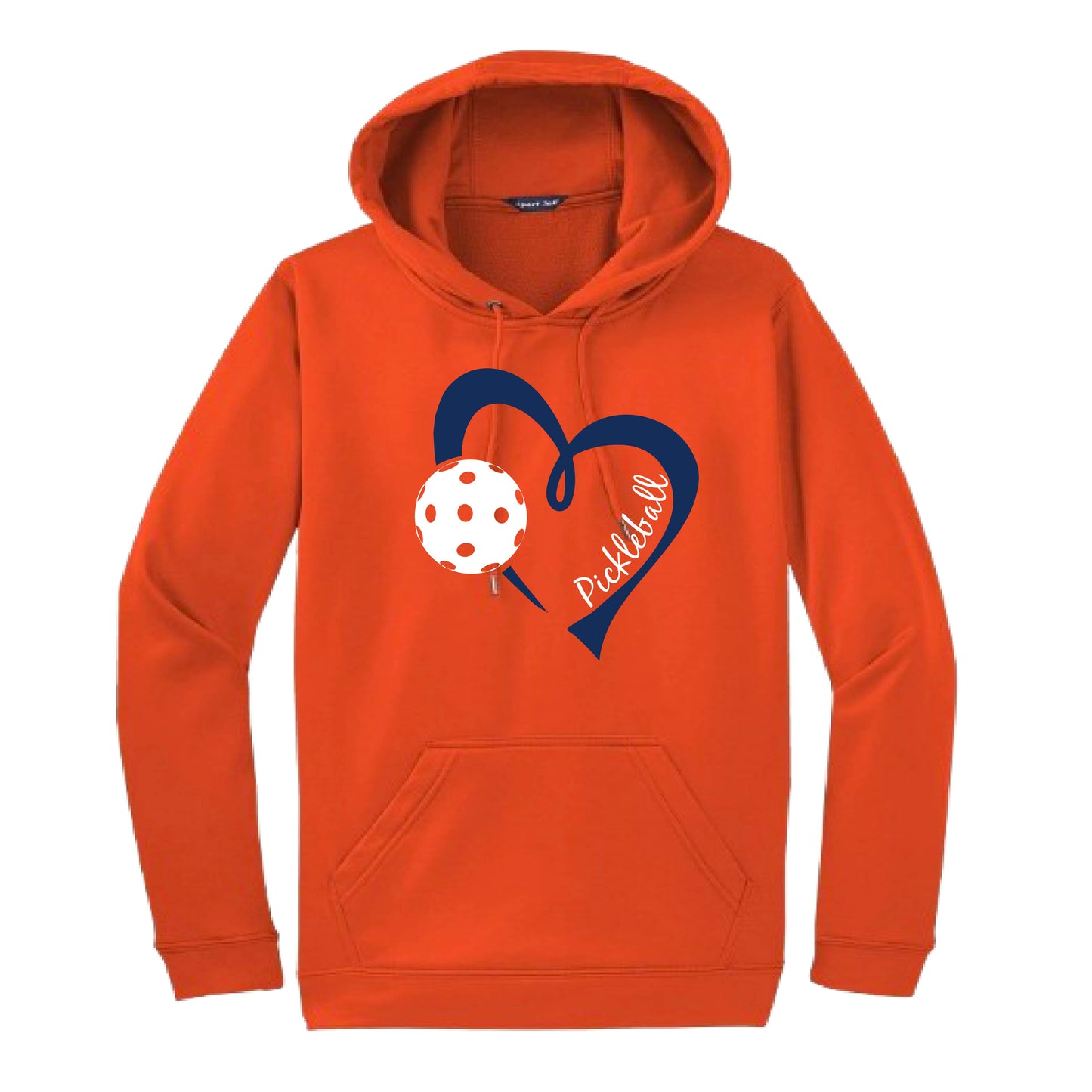 Pickleball Love (Navy) | Unisex Hoodie Athletic Pickleball Sweatshirt | 50% Cotton/50% Polyester