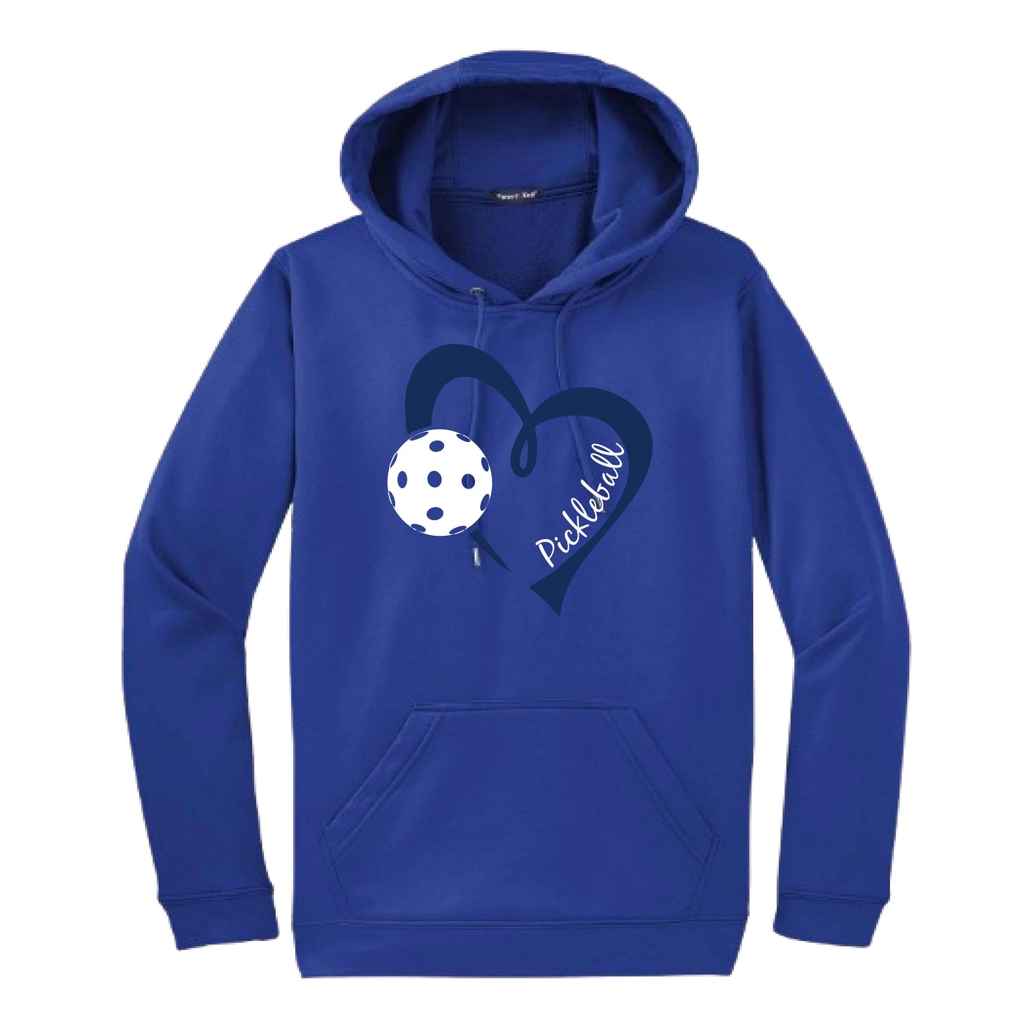 Pickleball Love (Navy) | Unisex Hoodie Athletic Pickleball Sweatshirt | 50% Cotton/50% Polyester