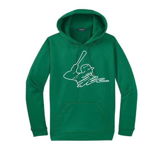 Baseball Player | Unisex Hoodie Athletic Baseball Sweatshirt | 50% Cotton/50% Polyester