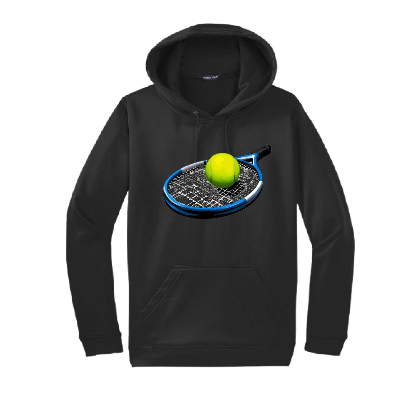 Tennis Racquet and Ball | Unisex Hoodie Athletic Tennis Sweatshirt | 50% Cotton/50% Polyester