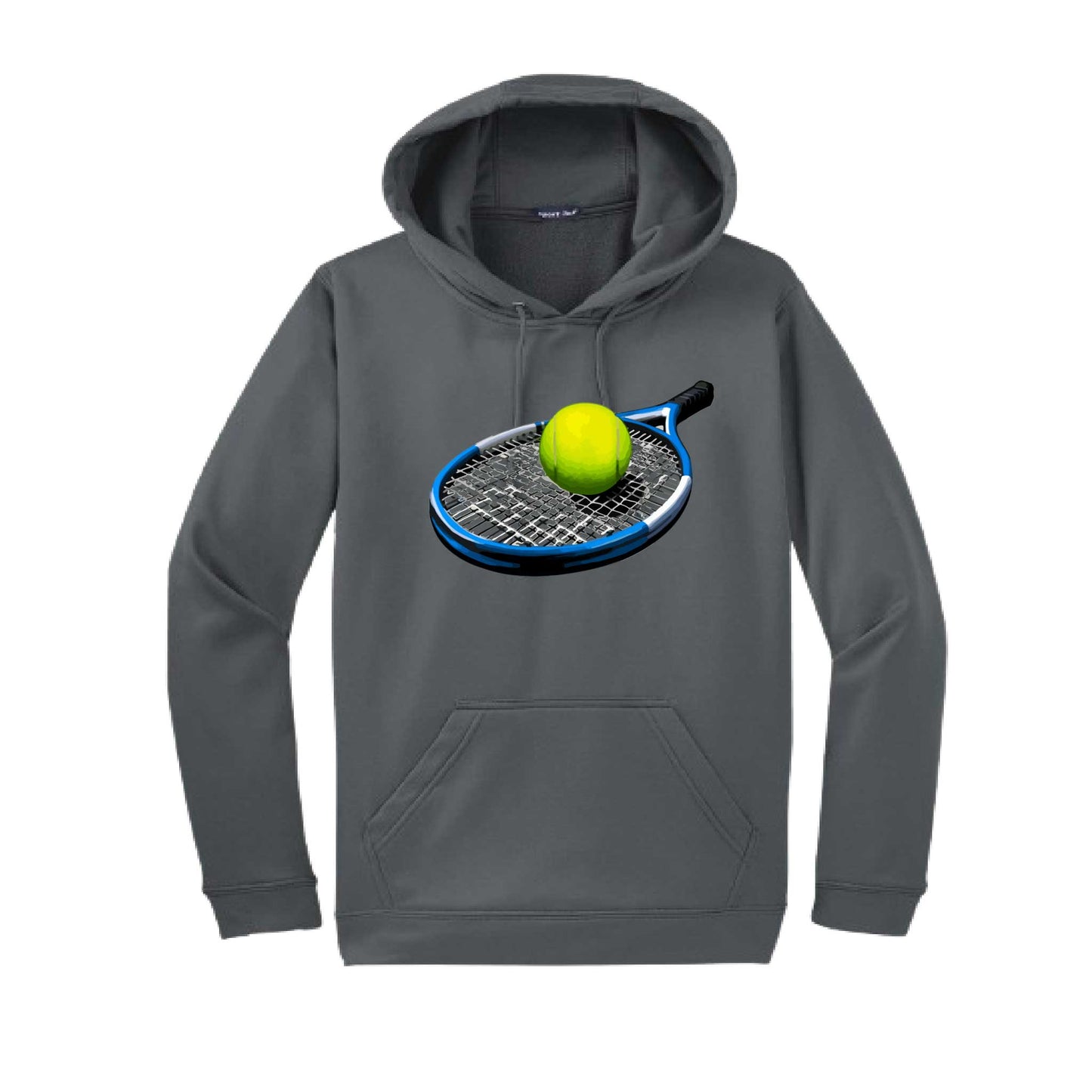 Tennis Racquet and Ball | Unisex Hoodie Athletic Tennis Sweatshirt | 50% Cotton/50% Polyester