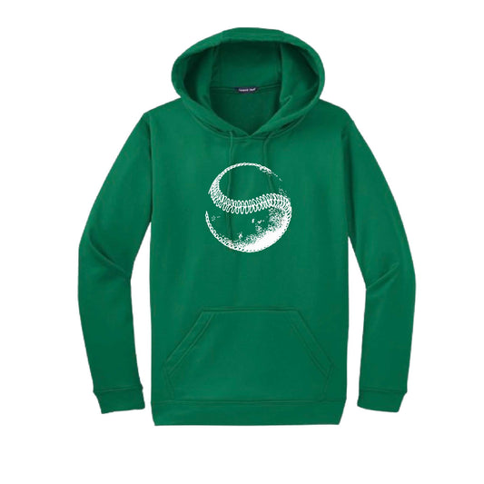 Retro Curveball | Unisex Hoodie Athletic Baseball Sweatshirt | 50% Cotton/50% Polyester