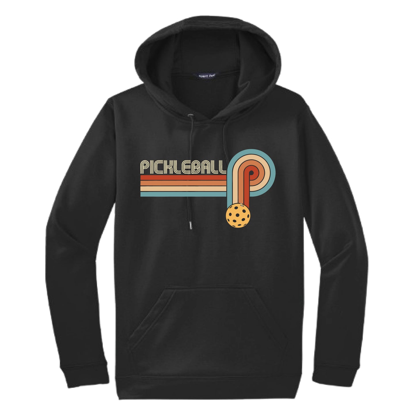 Retro Pickleball | Unisex Hoodie Athletic Sweatshirt | 50% Cotton/50% Polyester