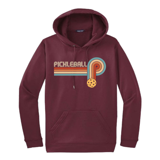 Retro Pickleball | Unisex Hoodie Athletic Sweatshirt | 50% Cotton/50% Polyester