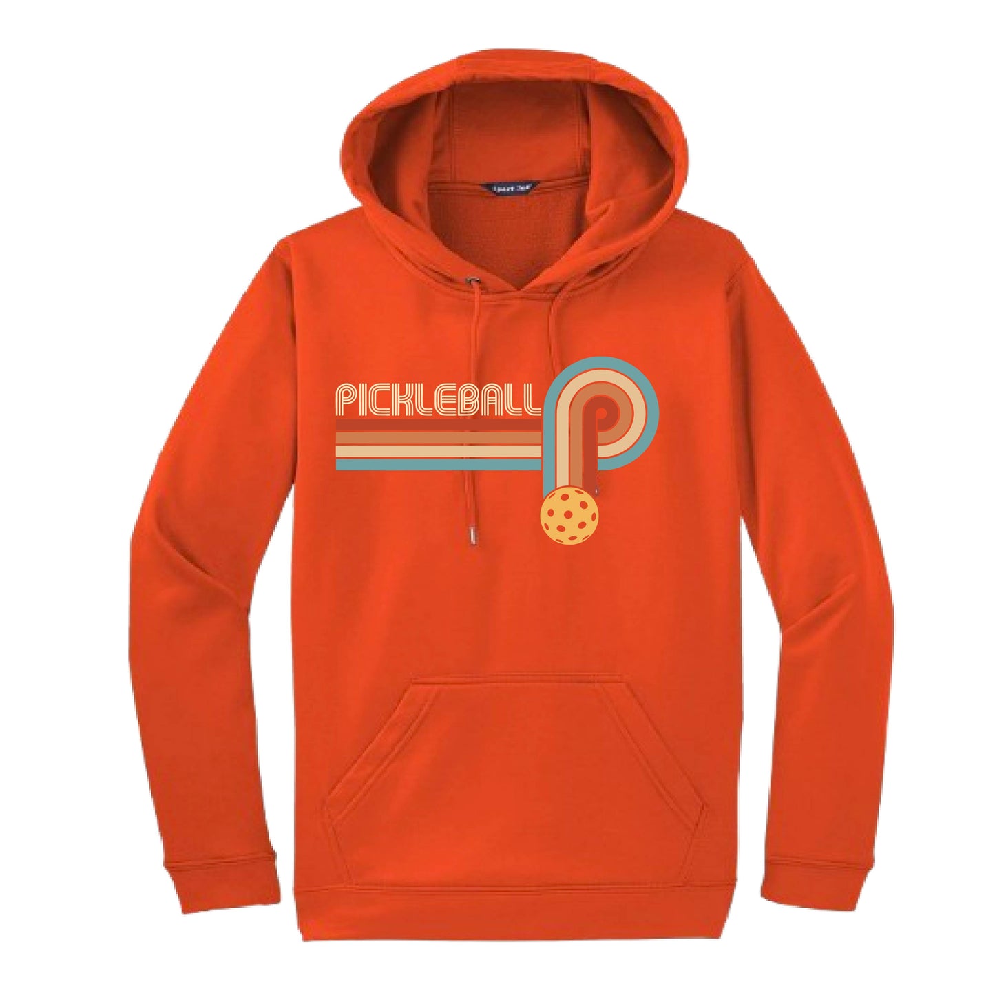 Retro Pickleball | Unisex Hoodie Athletic Sweatshirt | 50% Cotton/50% Polyester