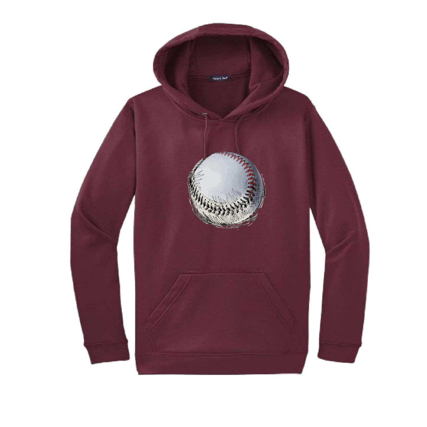 Baseball Sketched | Unisex Hoodie Athletic Baseball Sweatshirt | 50% Cotton/50% Polyester