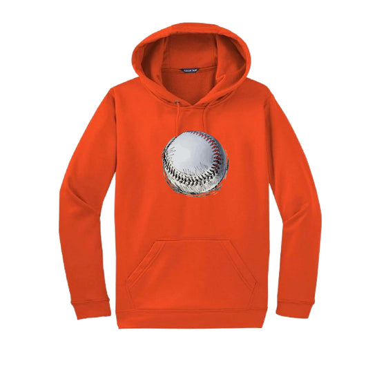 Baseball Sketched | Unisex Hoodie Athletic Baseball Sweatshirt | 50% Cotton/50% Polyester