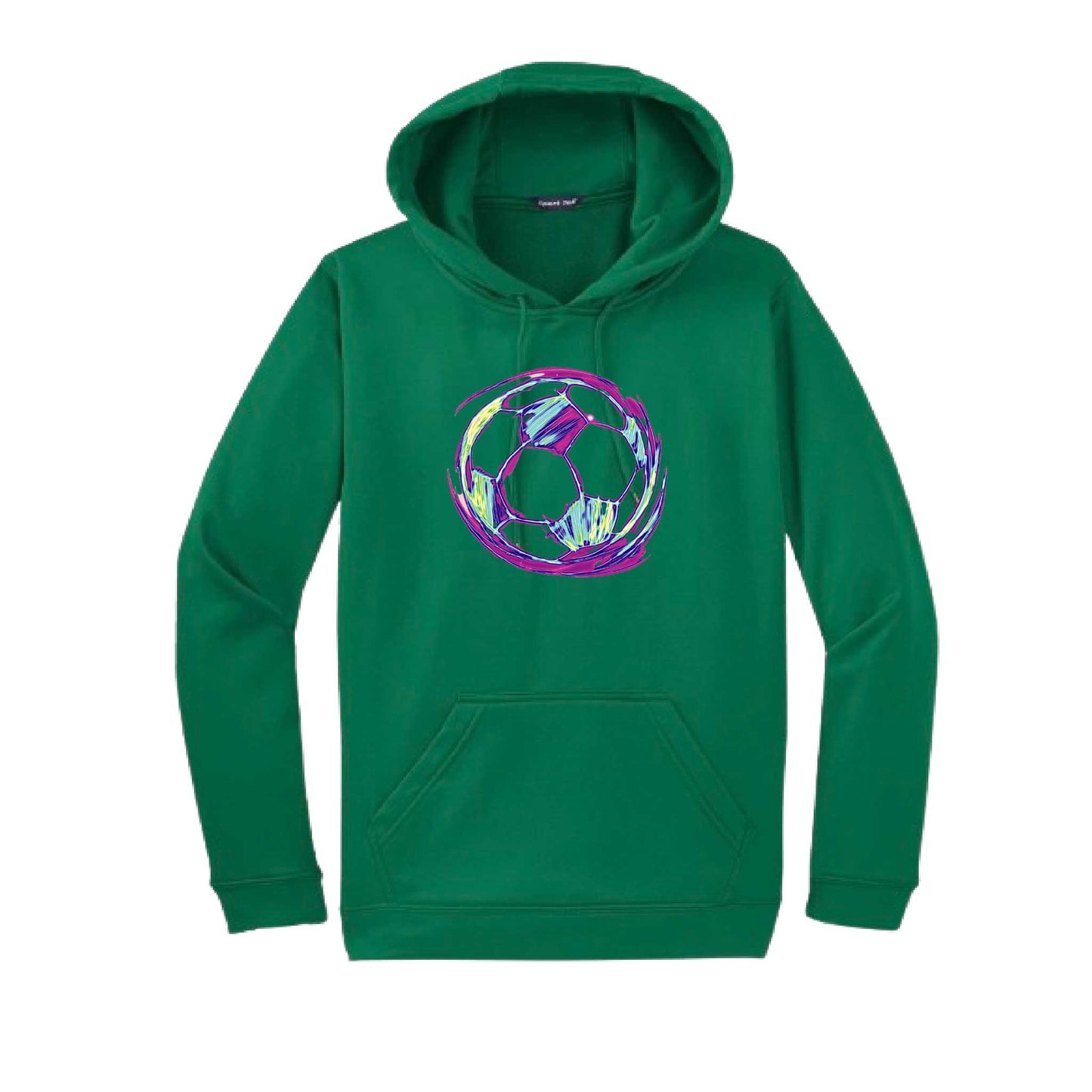Galactic Soccer | Unisex Hoodie Athletic Soccer Sweatshirt | 50% Cotton/50% Polyester