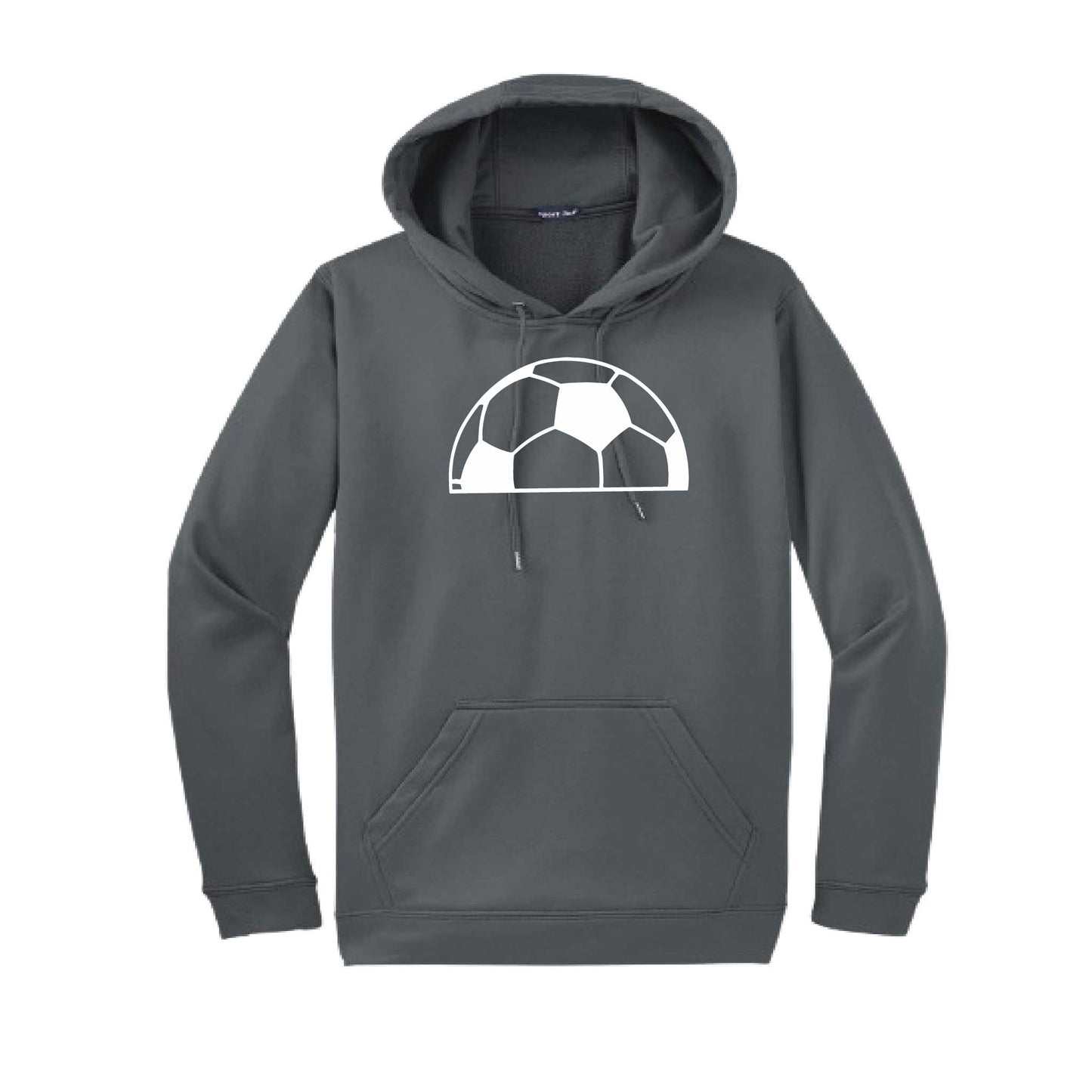 Half Soccer Ball | Unisex Hoodie Athletic Soccer Sweatshirt | 50% Cotton/50% Polyester
