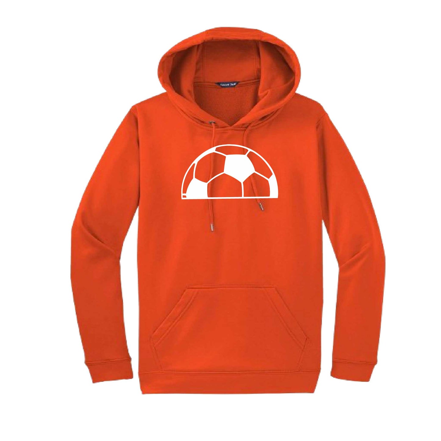 Half Soccer Ball | Unisex Hoodie Athletic Soccer Sweatshirt | 50% Cotton/50% Polyester