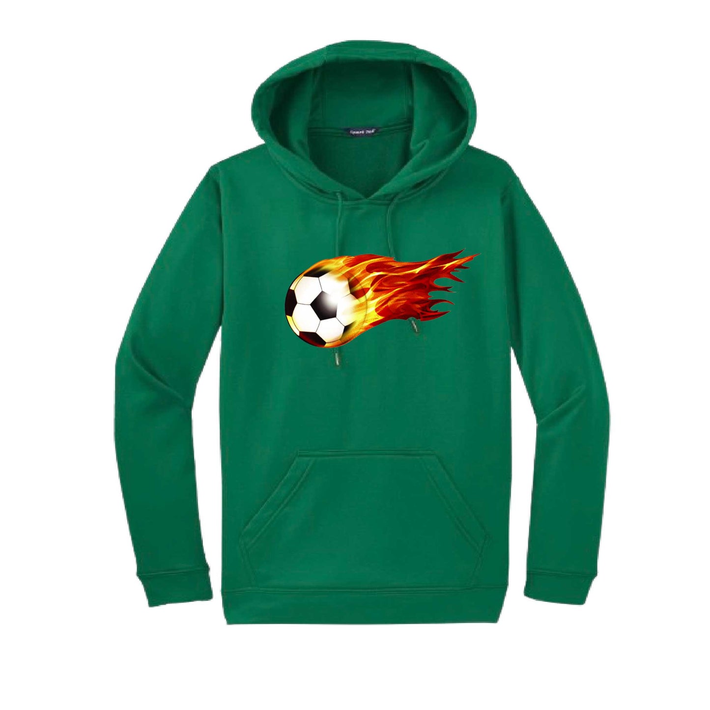 On Fire Soccer | Unisex Hoodie Athletic Soccer Sweatshirt | 50% Cotton/50% Polyester