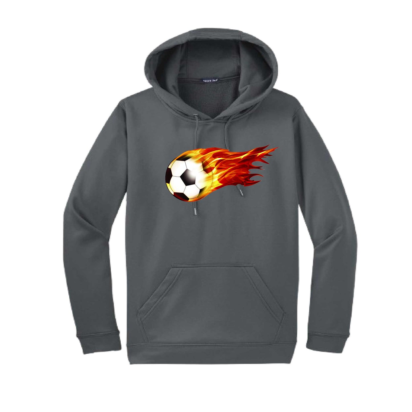 On Fire Soccer | Unisex Hoodie Athletic Soccer Sweatshirt | 50% Cotton/50% Polyester