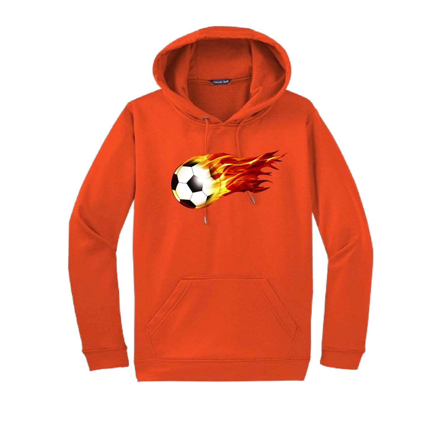 On Fire Soccer | Unisex Hoodie Athletic Soccer Sweatshirt | 50% Cotton/50% Polyester