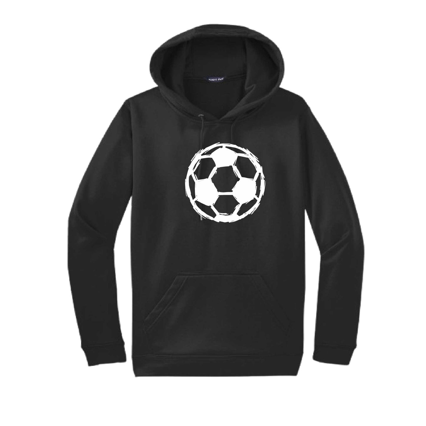Soccer Sketched | Unisex Hoodie Athletic Soccer Sweatshirt | 50% Cotton/50% Polyester