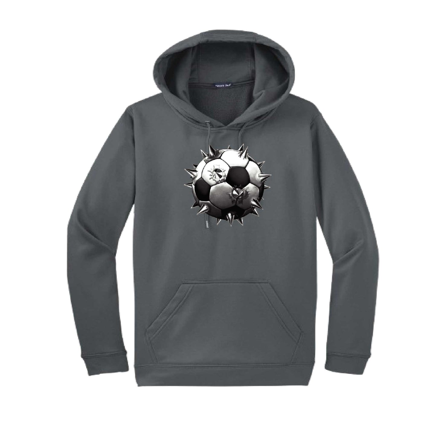 Spiked Soccer | Unisex Hoodie Athletic Soccer Sweatshirt | 50% Cotton/50% Polyester