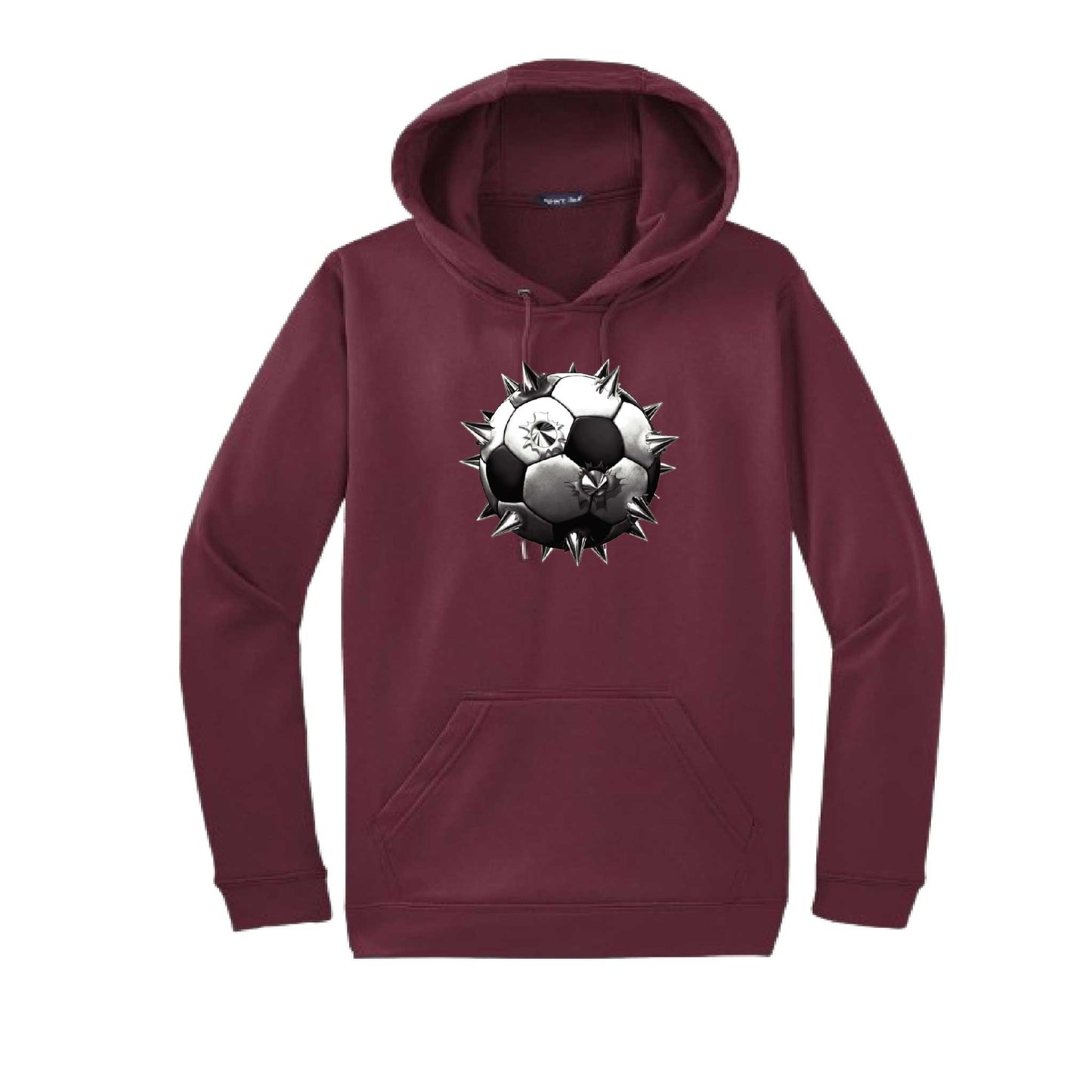 Spiked Soccer | Unisex Hoodie Athletic Soccer Sweatshirt | 50% Cotton/50% Polyester