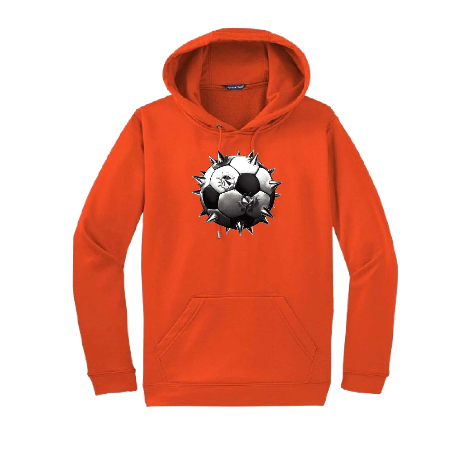 Spiked Soccer | Unisex Hoodie Athletic Soccer Sweatshirt | 50% Cotton/50% Polyester