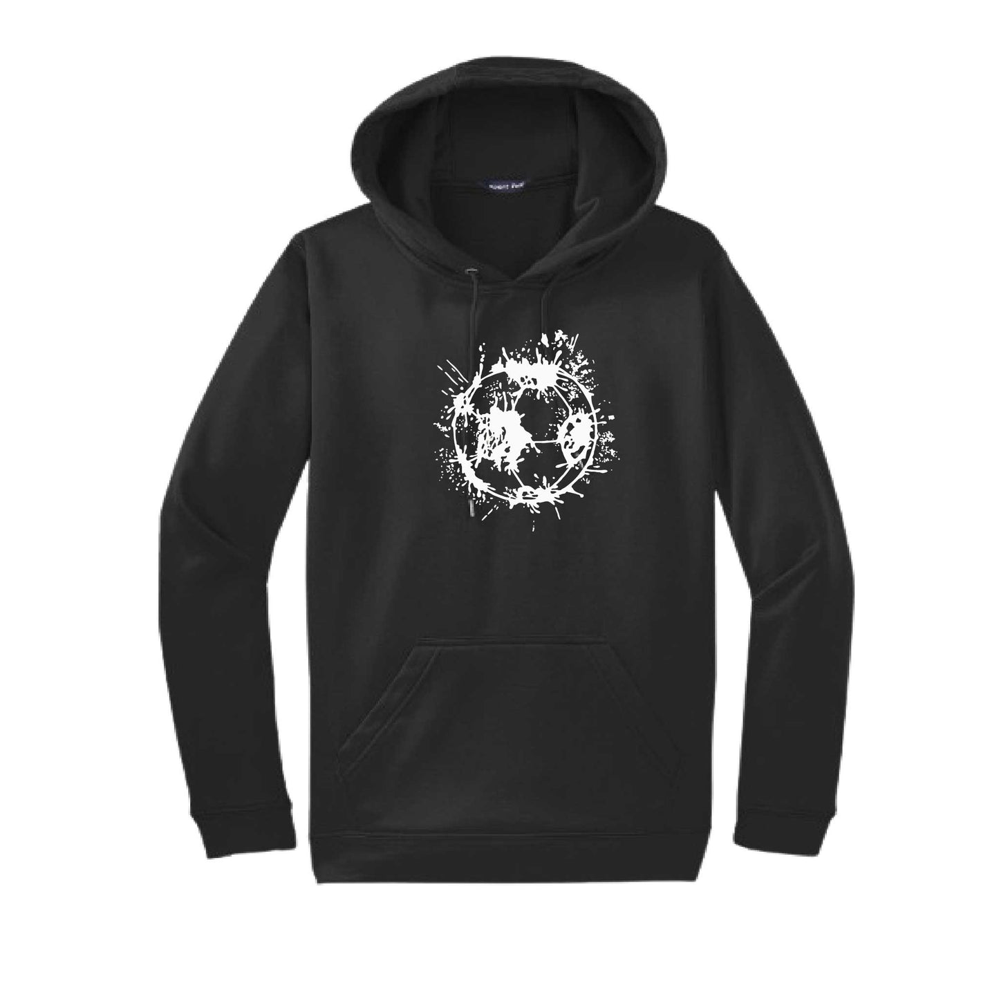Splatter Soccer | Unisex Hoodie Athletic Soccer Sweatshirt | 50% Cotton/50% Polyester