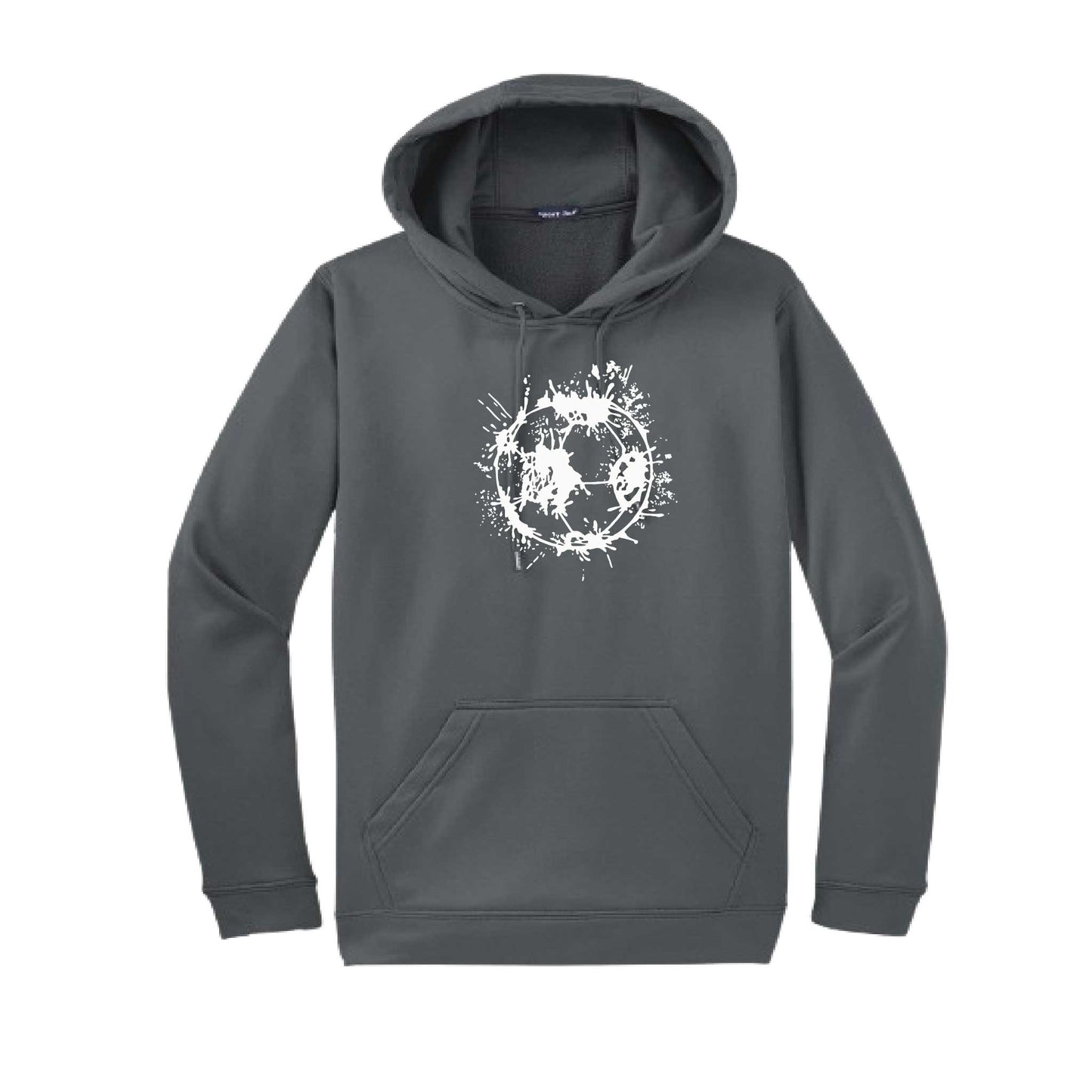 Splatter Soccer | Unisex Hoodie Athletic Soccer Sweatshirt | 50% Cotton/50% Polyester