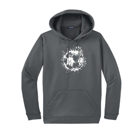 Splatter Soccer | Unisex Hoodie Athletic Soccer Sweatshirt | 50% Cotton/50% Polyester