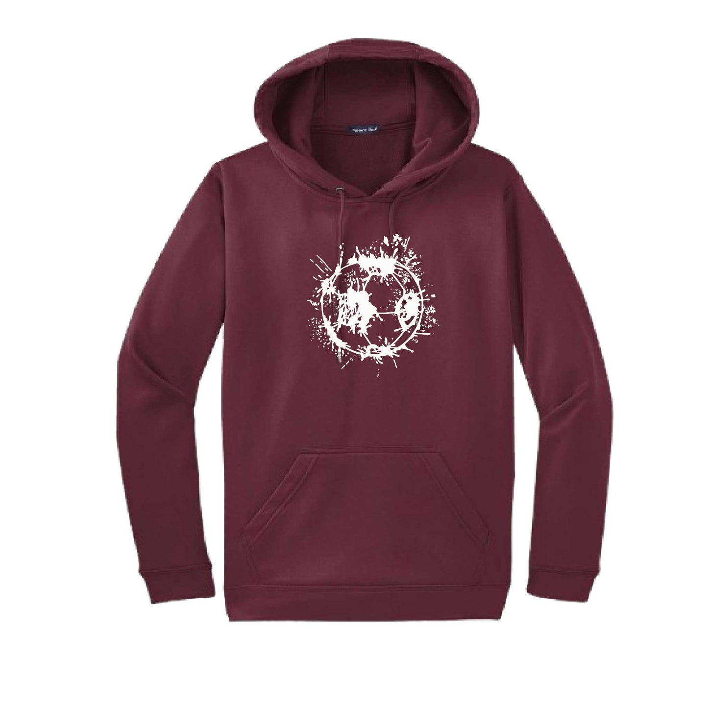 Splatter Soccer | Unisex Hoodie Athletic Soccer Sweatshirt | 50% Cotton/50% Polyester
