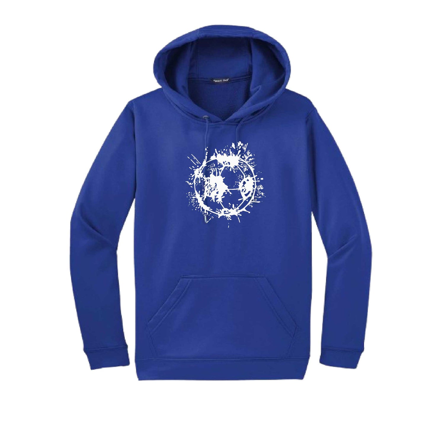 Splatter Soccer | Unisex Hoodie Athletic Soccer Sweatshirt | 50% Cotton/50% Polyester