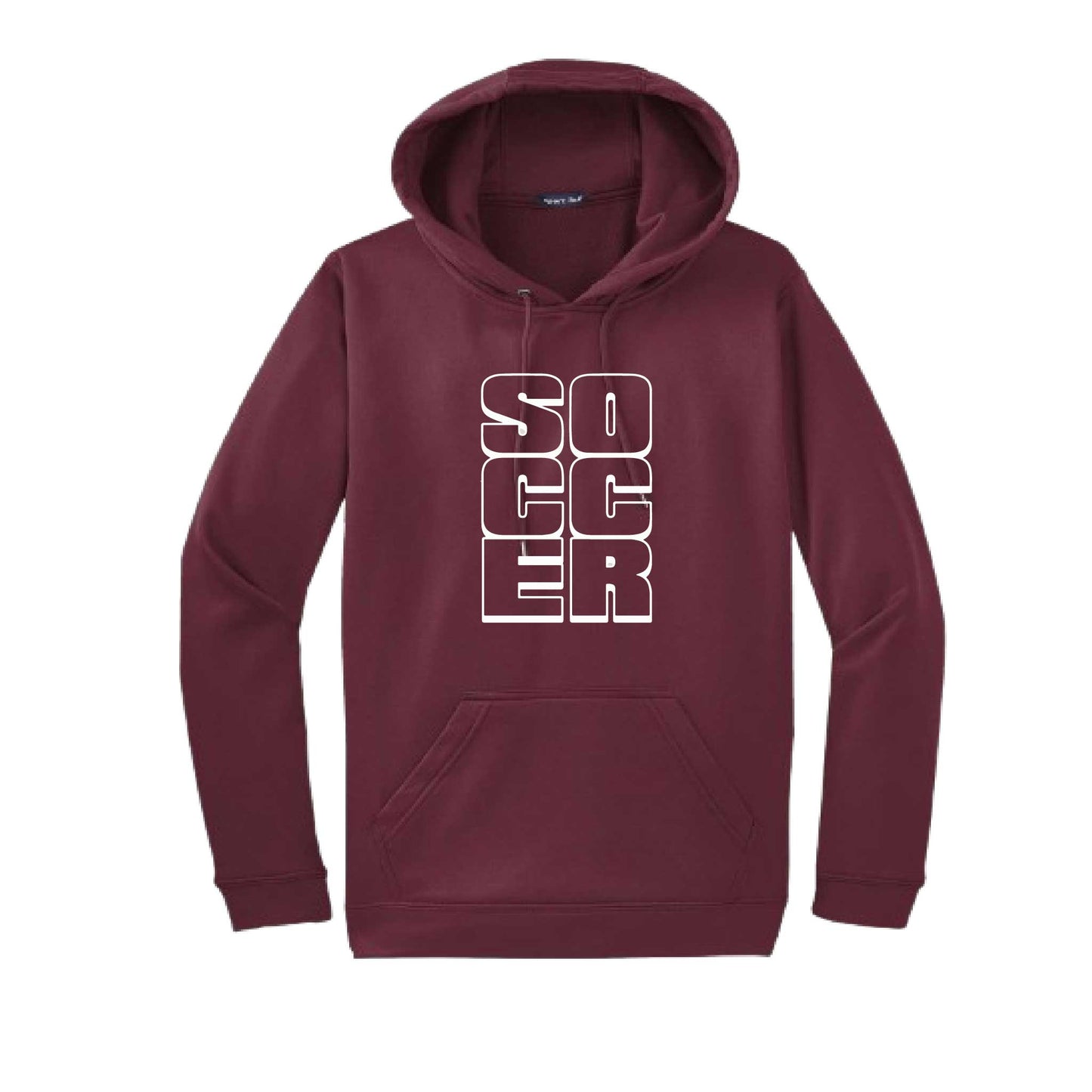 Soccer Stacked | Unisex Hoodie Athletic Soccer Sweatshirt | 50% Cotton/50% Polyester