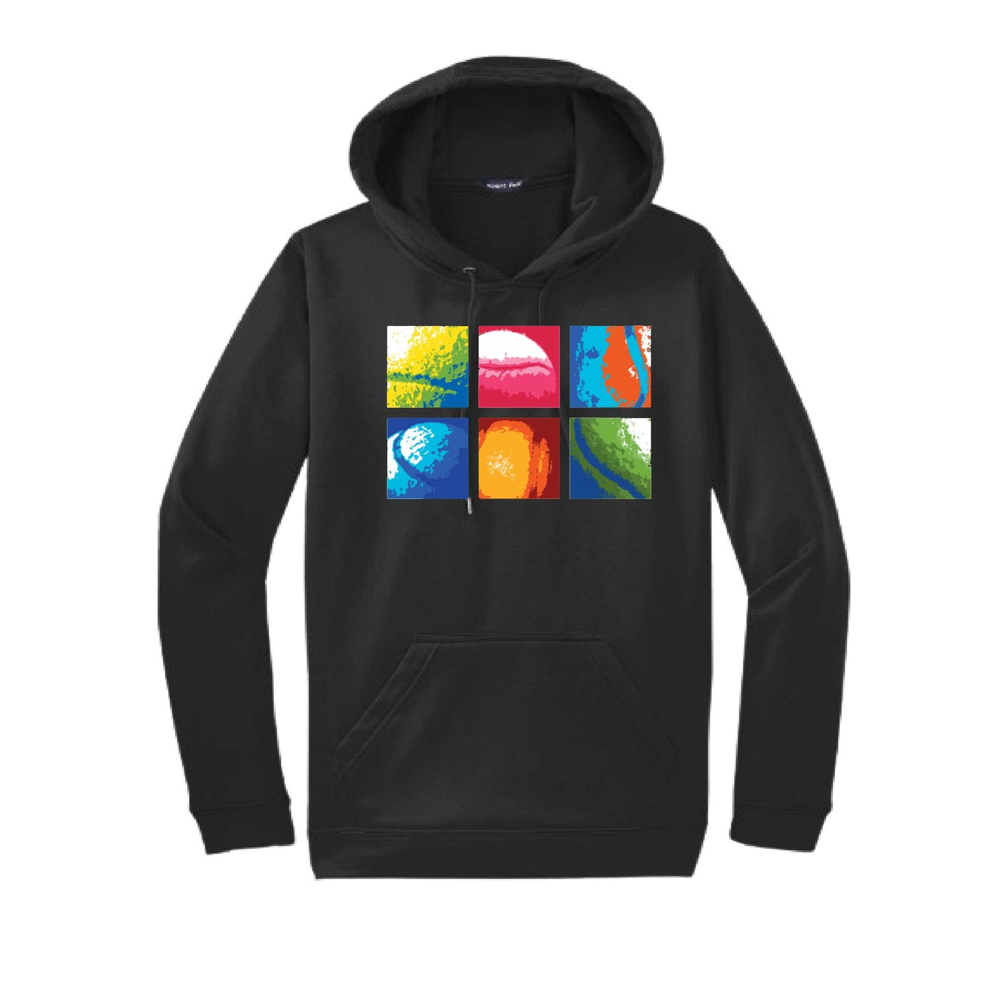 Tennis Squares | Unisex Hoodie Athletic Tennis Sweatshirt | 50% Cotton/50% Polyester
