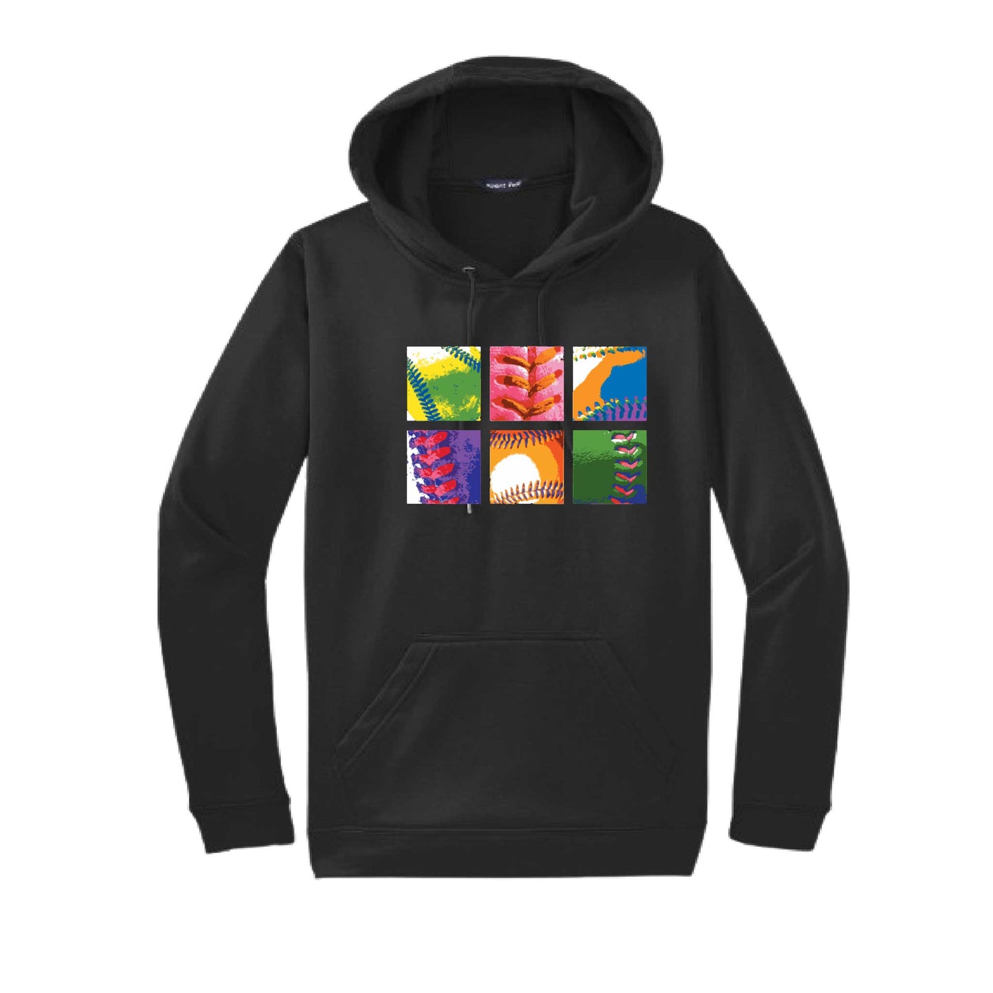 Baseball Squares | Unisex Hoodie Athletic Baseball Sweatshirt | 50% Cotton/50% Polyester