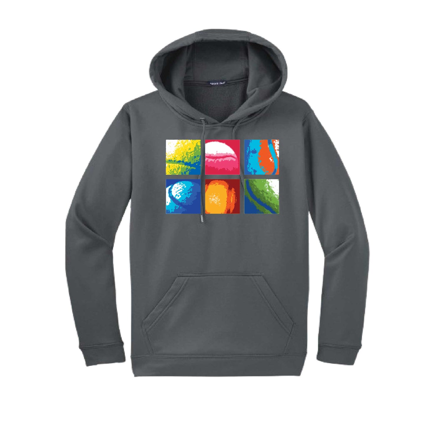 Tennis Squares | Unisex Hoodie Athletic Tennis Sweatshirt | 50% Cotton/50% Polyester