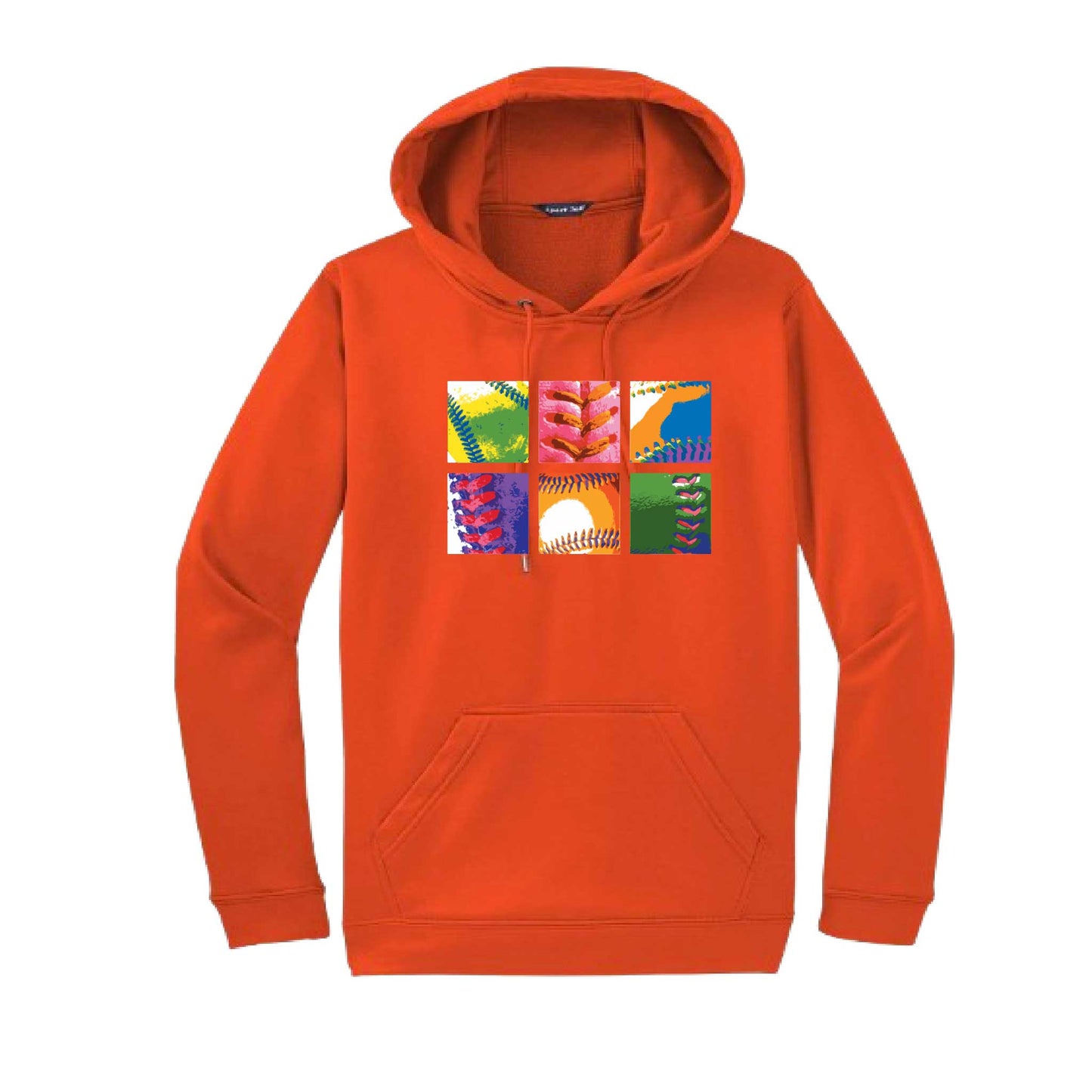 Baseball Squares | Unisex Hoodie Athletic Baseball Sweatshirt | 50% Cotton/50% Polyester