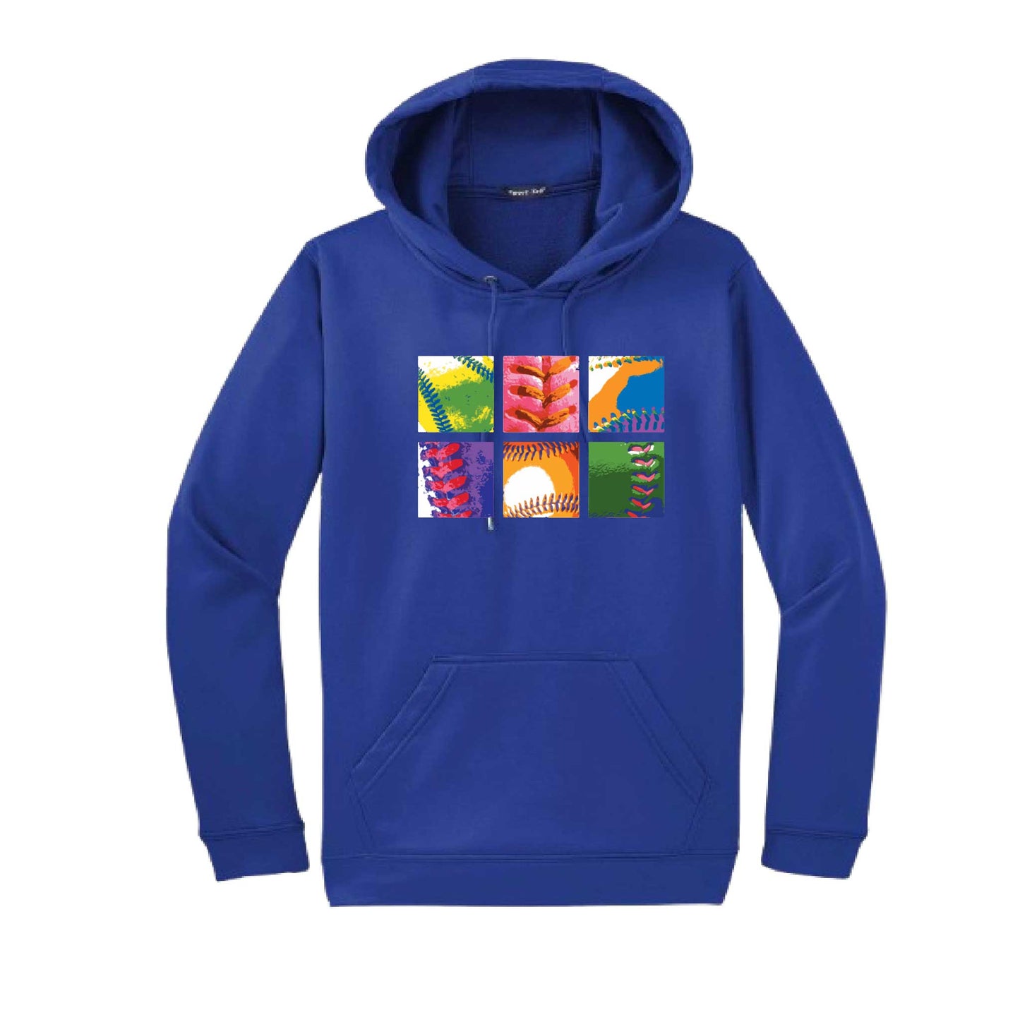 Baseball Squares | Unisex Hoodie Athletic Baseball Sweatshirt | 50% Cotton/50% Polyester