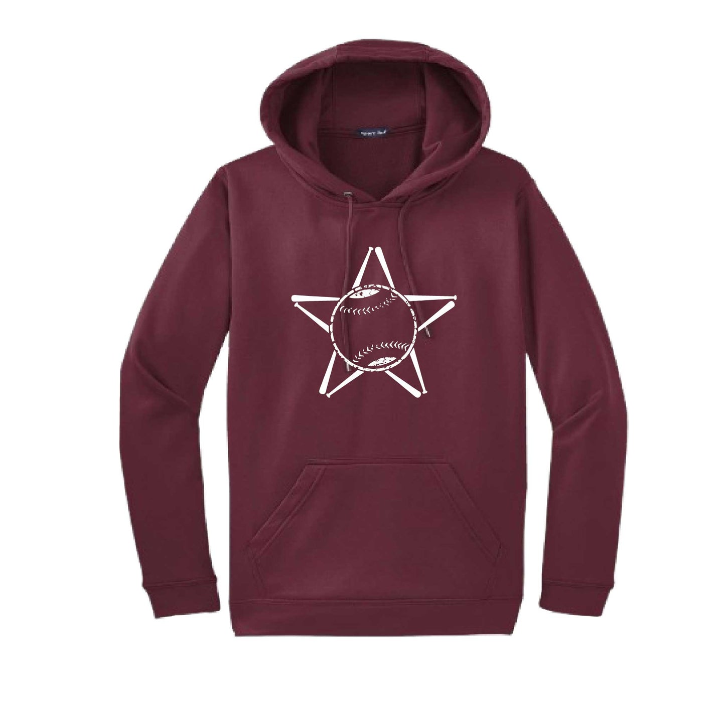 Baseball Star | Unisex Hoodie Athletic Baseball Sweatshirt | 50% Cotton/50% Polyester