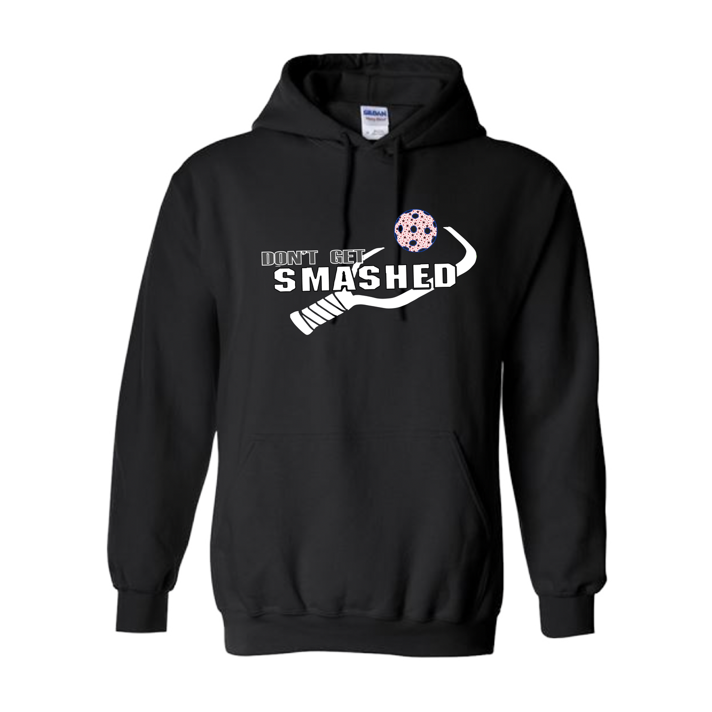Don't Get Smashed (Patriotic Stars) | Unisex Hoodie Pickleball Sweatshirt | 50% Cotton 50% Polyester