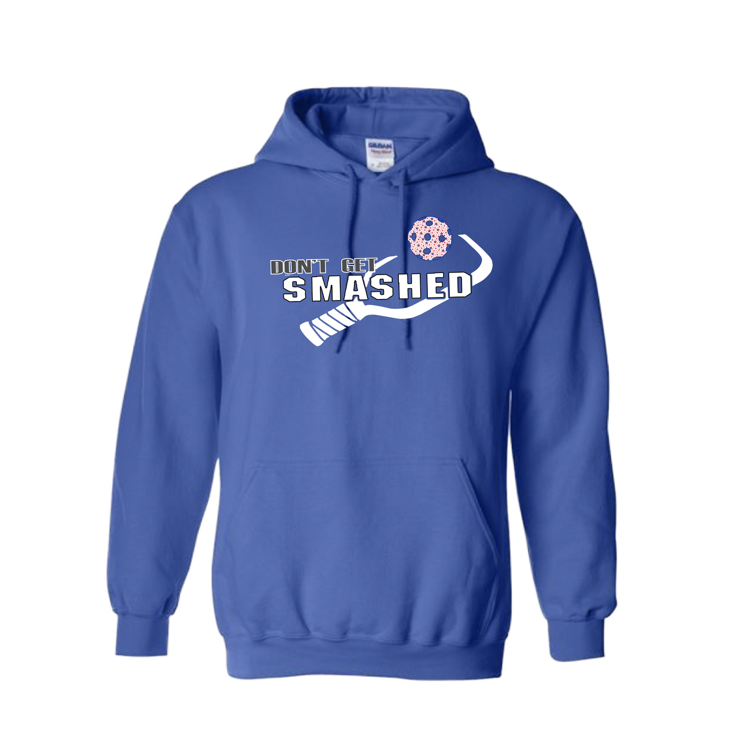 Don't Get Smashed (Patriotic Stars) | Unisex Hoodie Pickleball Sweatshirt | 50% Cotton 50% Polyester