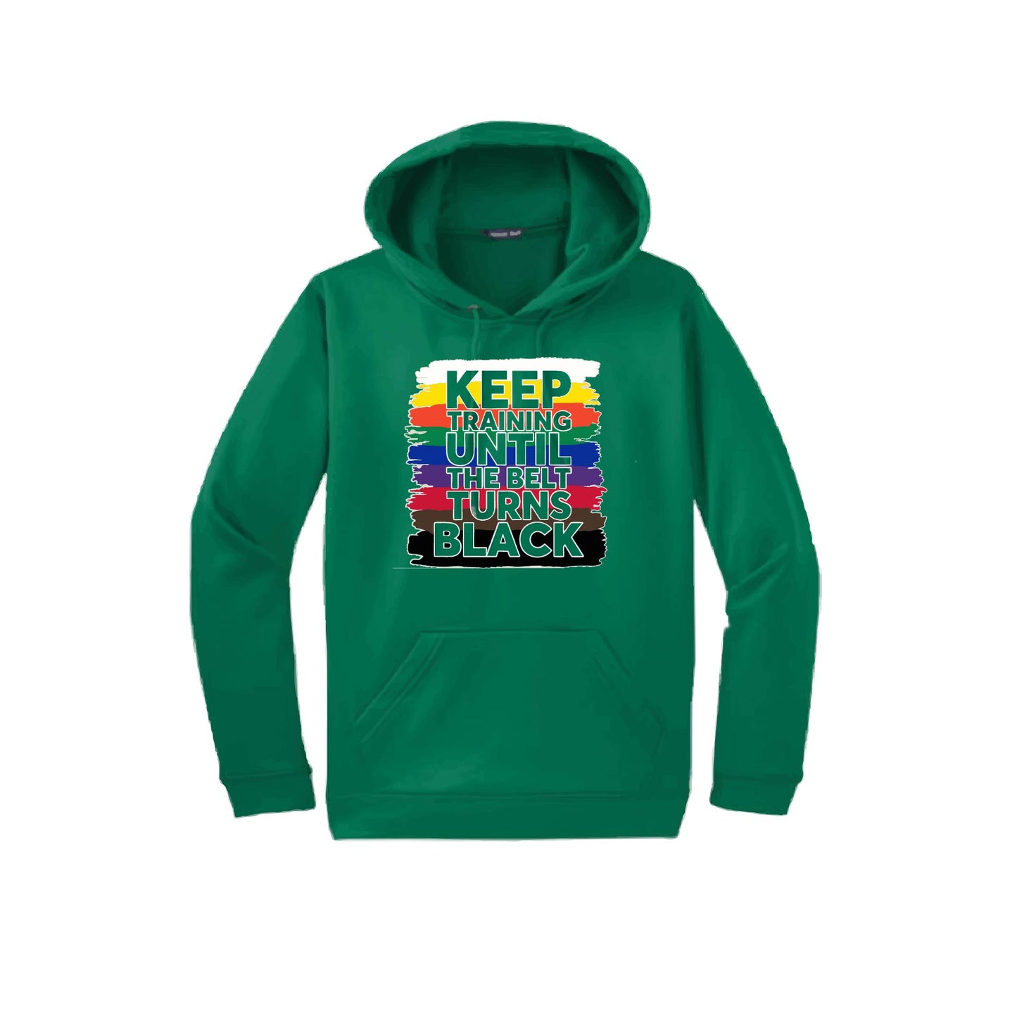 Keep Training Until the Belt Turns Black | Unisex Hoodie Athletic Karate Sweatshirt | 50% Cotton/50% Polyester