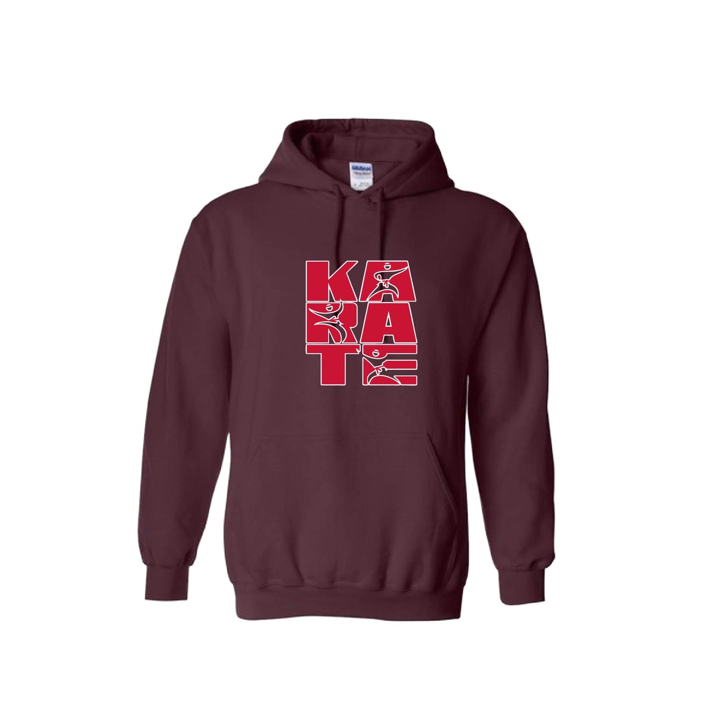 Karate Stacked | Unisex Hoodie Athletic Karate Sweatshirt | 50% Cotton/50% Polyester