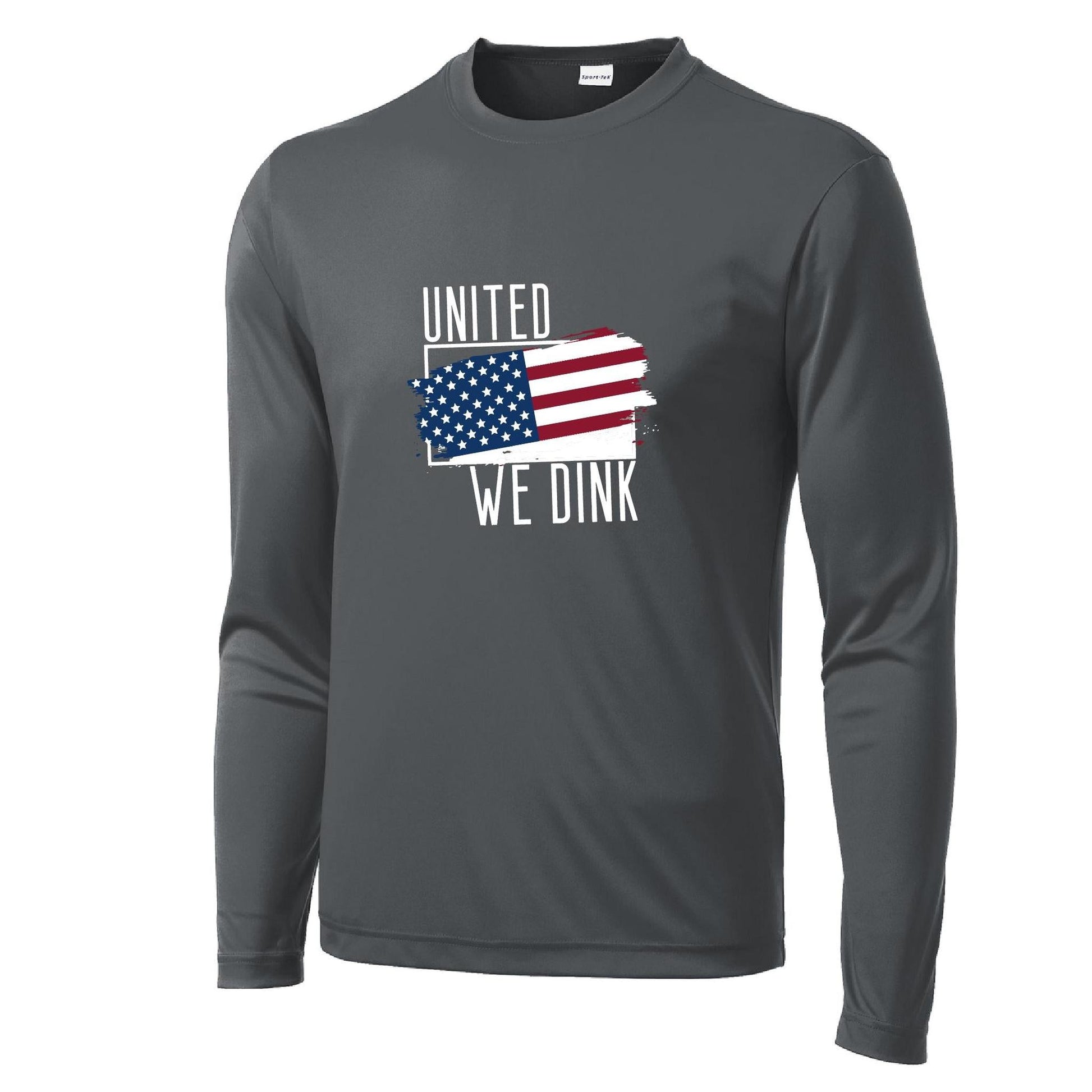 United We Dink | Men's Long Sleeve Athletic Performance T-Shirt | 100% Polyester