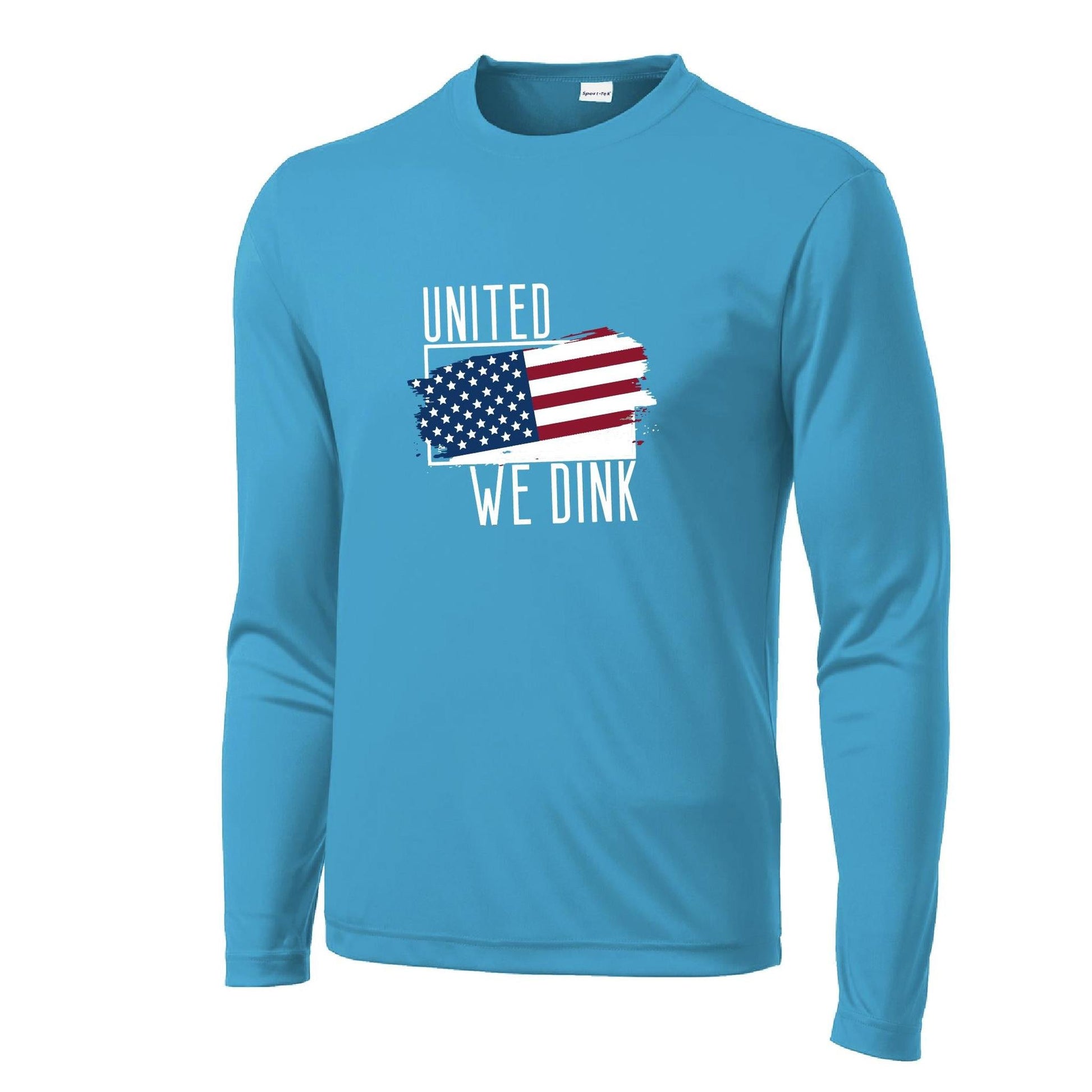 United We Dink | Men's Long Sleeve Athletic Performance T-Shirt | 100% Polyester