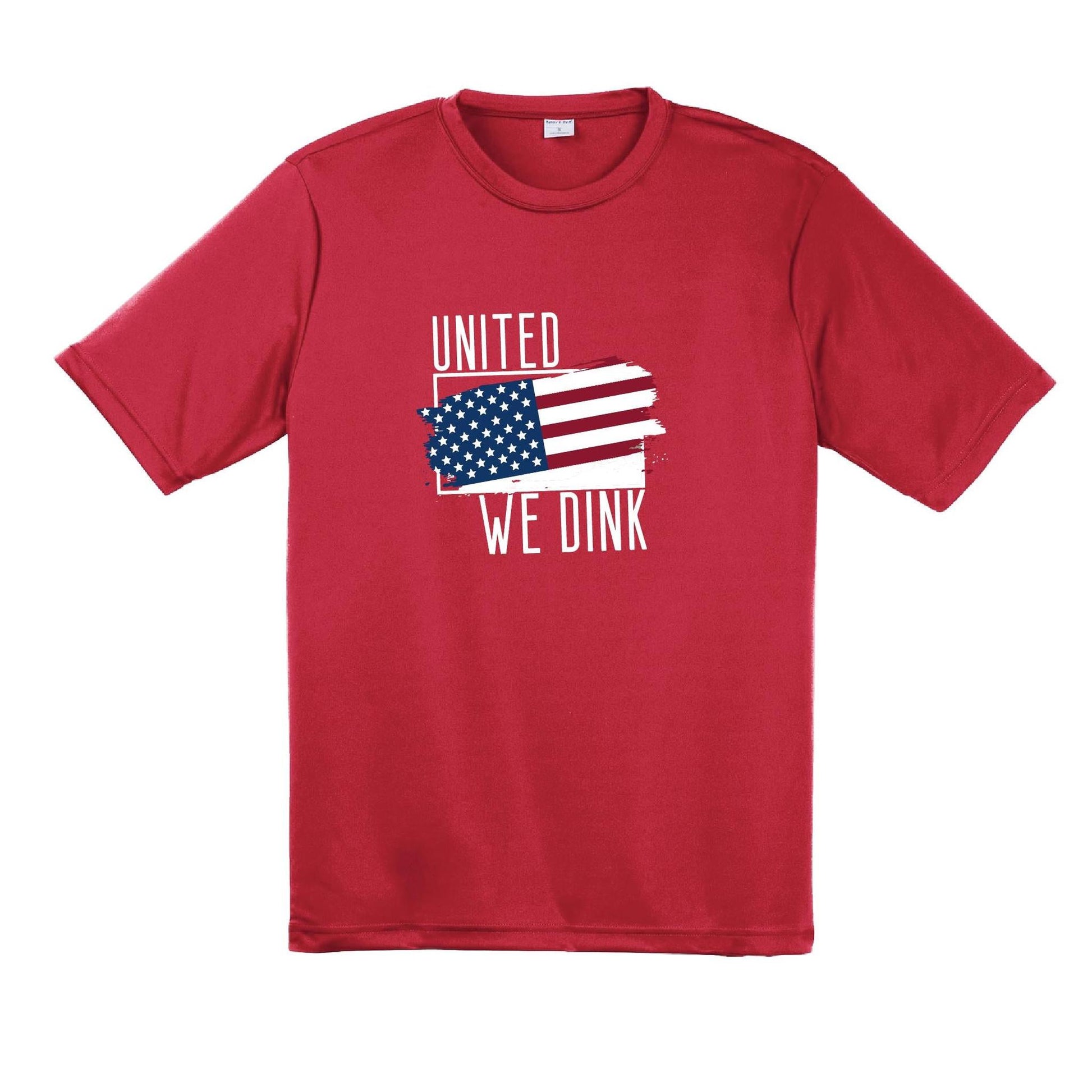 United We Dink | Men's Short Sleeve Athletic Performance T-Shirt | 100% Polyester