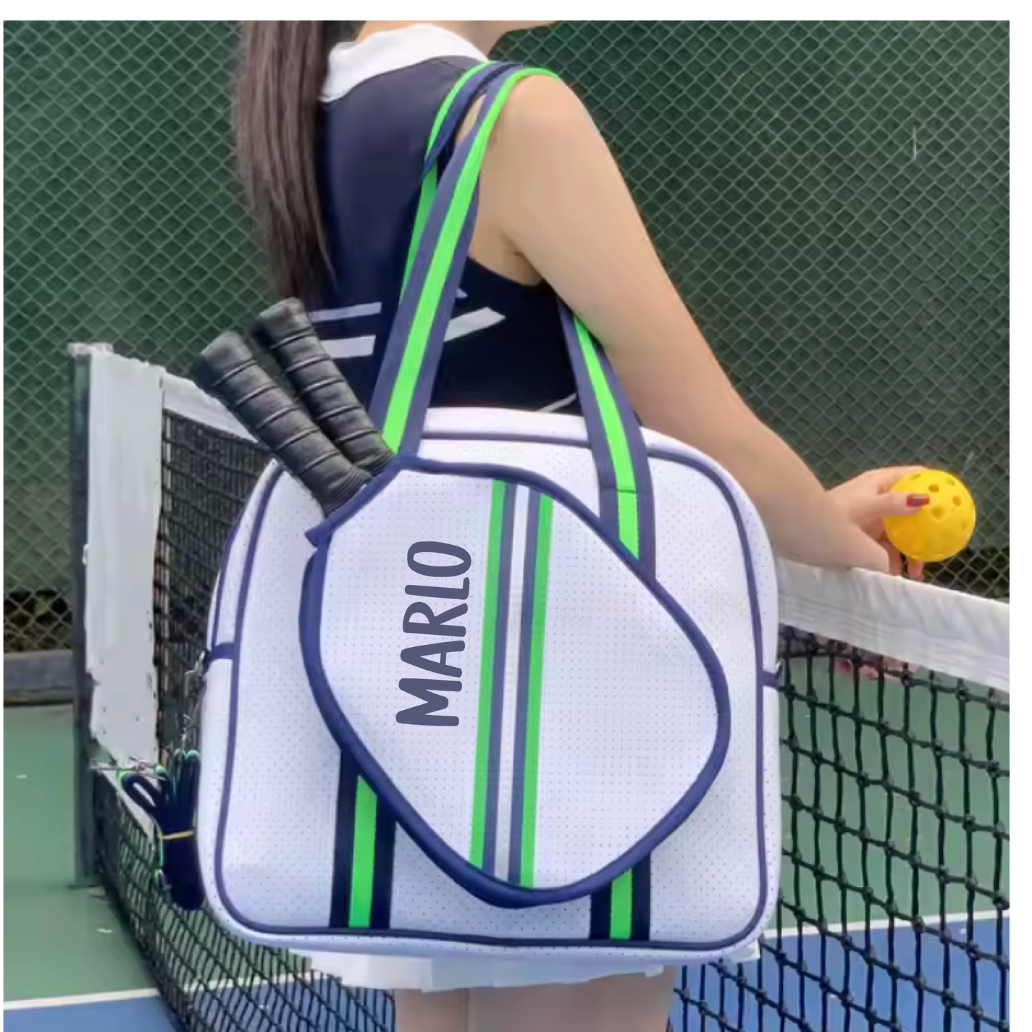 Urban Pickleball Bag | Personalized Pickleball and Paddle Sports Bag | Large Size Court Tote Bag