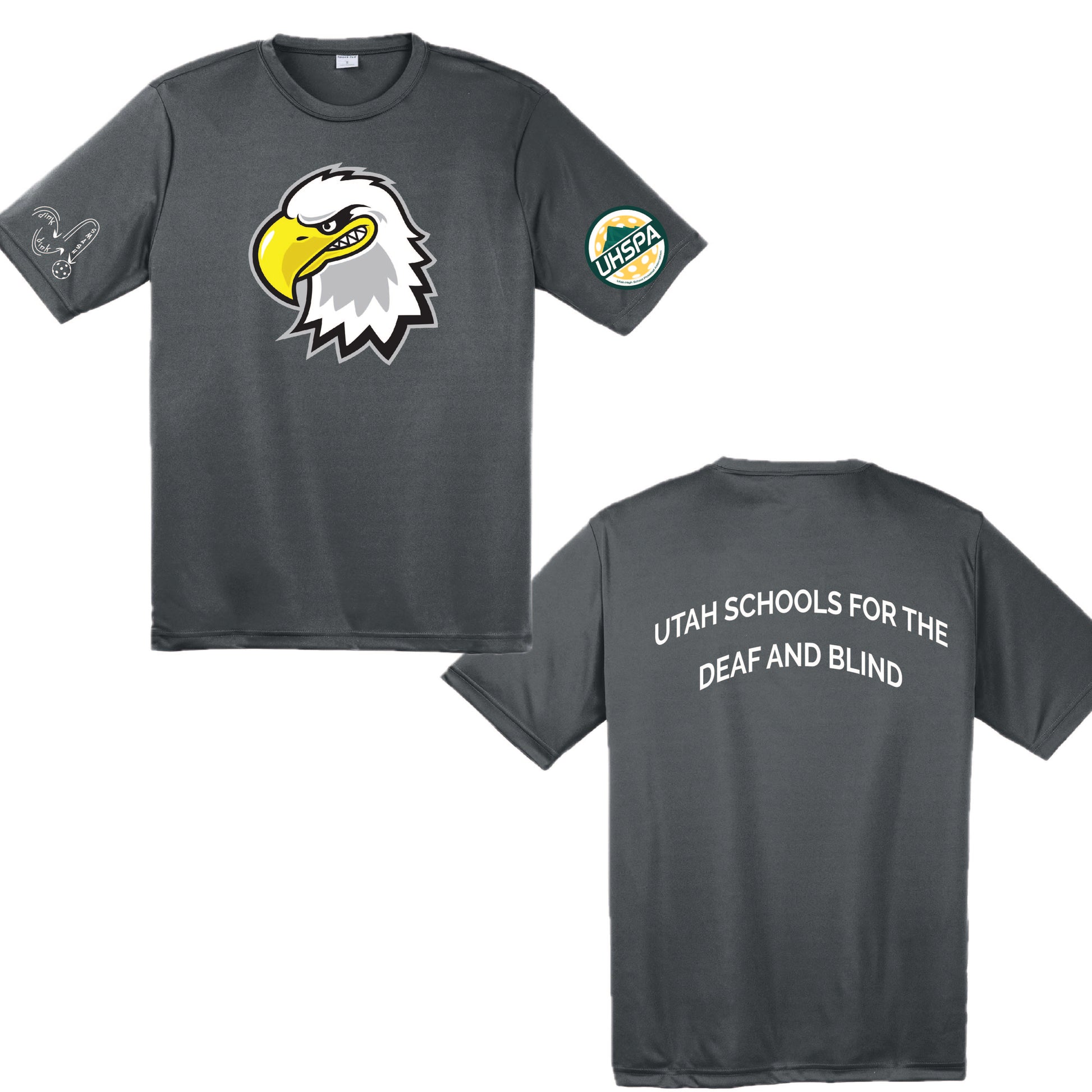 Utah Schools for the Deaf and Blind USHPA | Men's Short Sleeve Crewneck T-Shirts | 100% Polyester