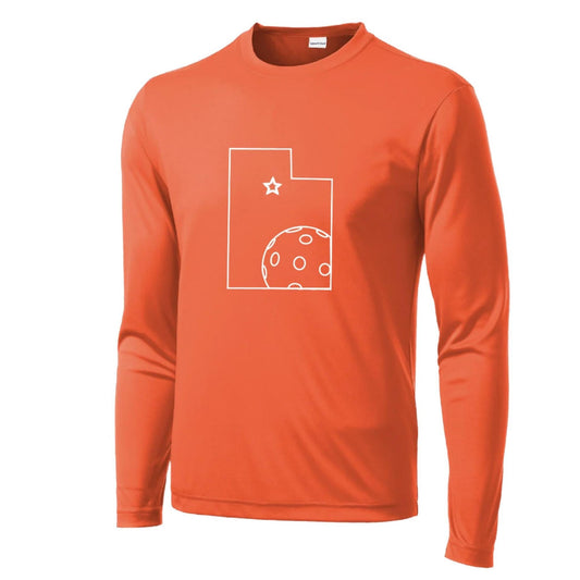 Utah With Pickleballs | Men's Long Sleeve Athletic Performance T-Shirt | 100% Polyester