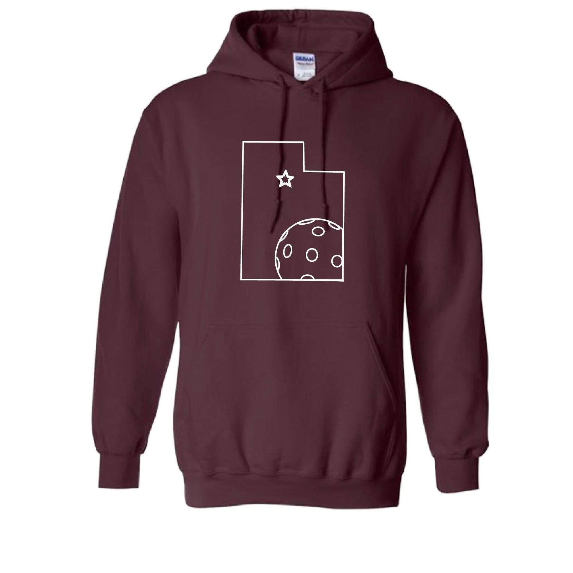 Utah With Pickleballs | Unisex Hoodie Pickleball Sweatshirt | 50% Cotton 50% Polyester
