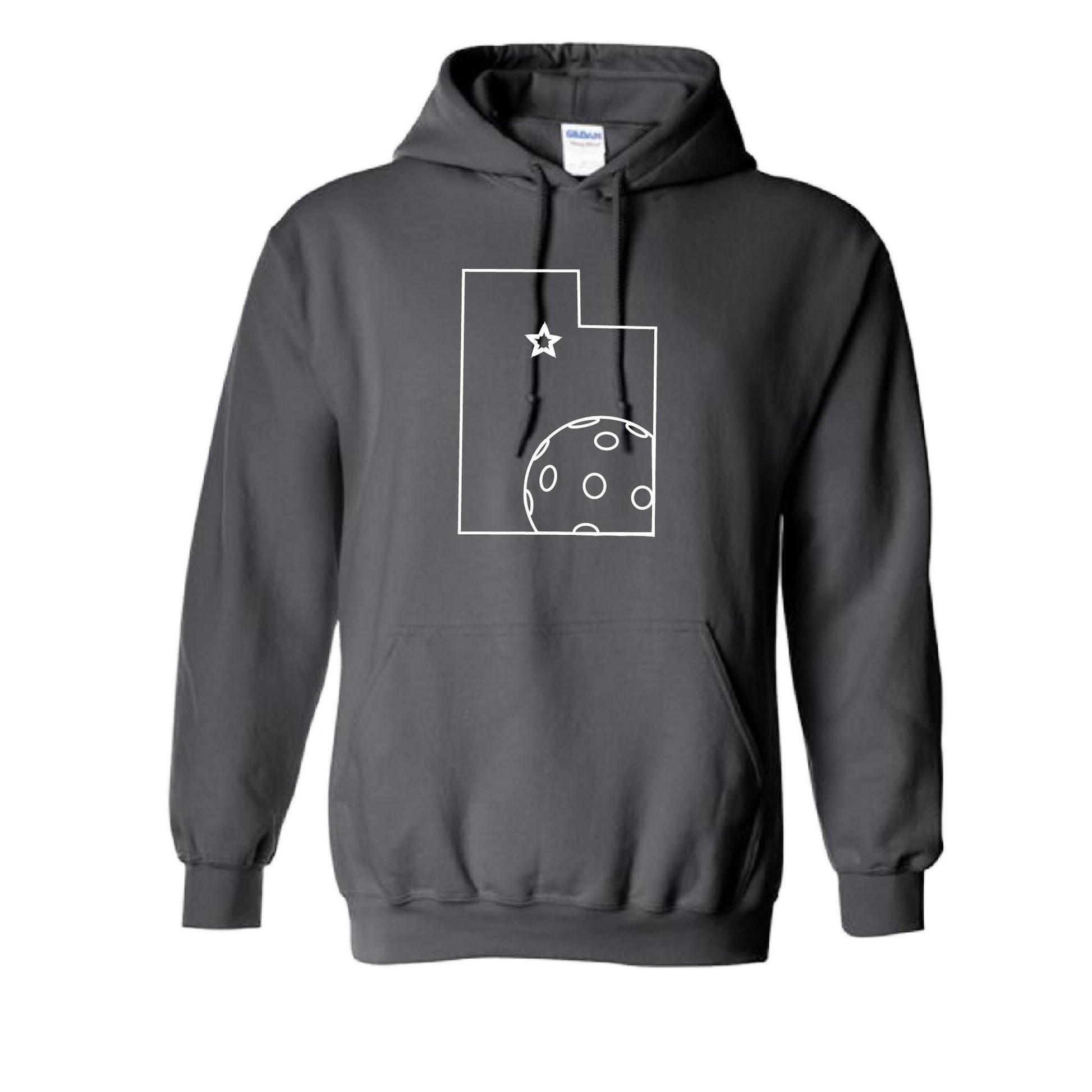 Utah With Pickleballs | Unisex Hoodie Pickleball Sweatshirt | 50% Cotton 50% Polyester