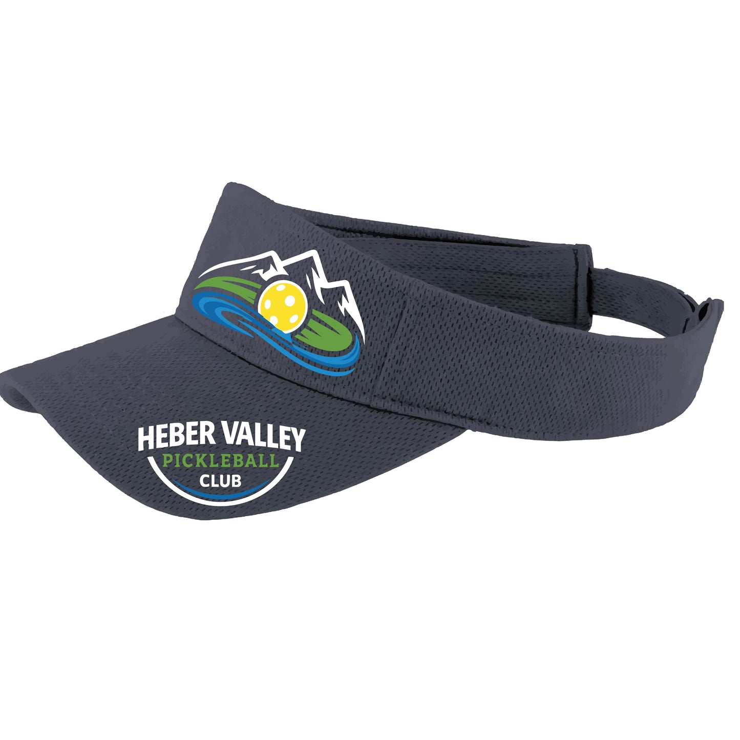 Heber Valley Pickleball Club | Pickleball Visors | Moisture Wicking 100% Polyester